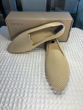 Rothy's Beige Knit Loafers Chai Twill